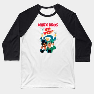 Marx Brothers Bros Go West Baseball T-Shirt